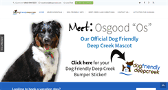Desktop Screenshot of dogfriendlydeepcreek.com
